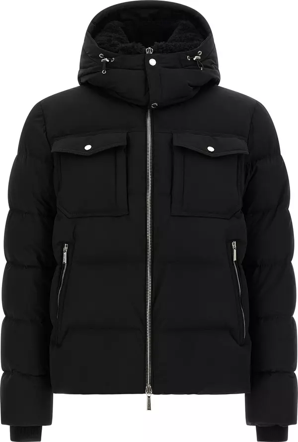 Black Wool Bomber