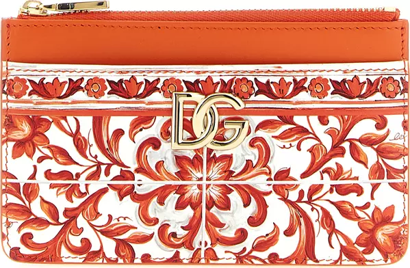 Orange Calfskin Cardholder