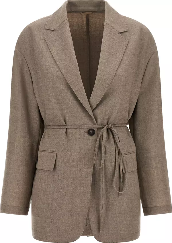 Beige Virgin Wool Blazer