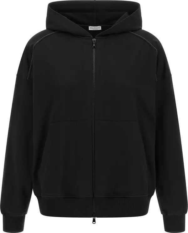 Black Cotton Sweatshirt