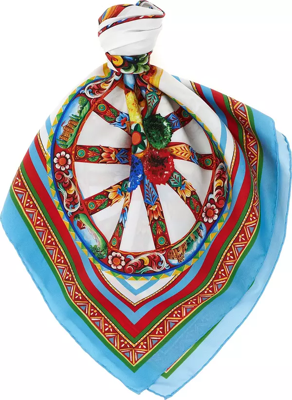 Multicolor Silk Foulard