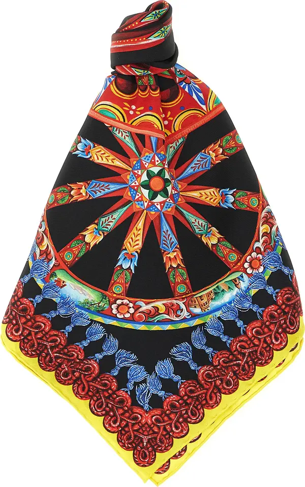 Multicolor Silk Scarf