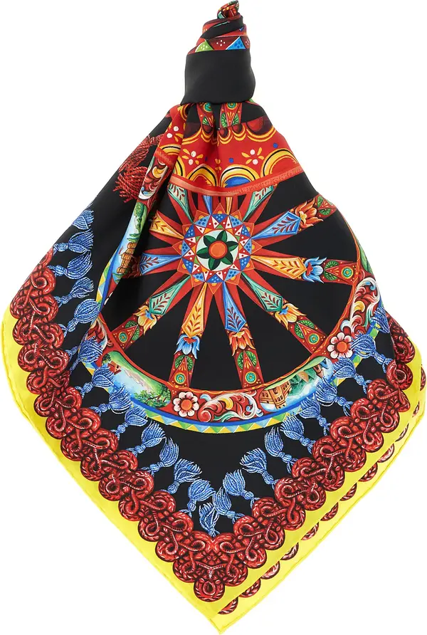 Multicolor Silk Scarf