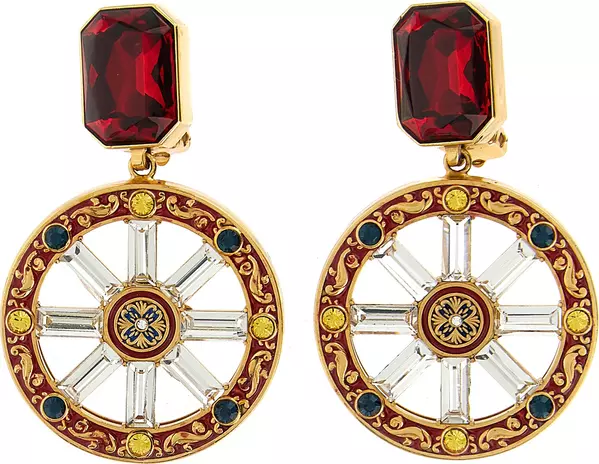 Multicolor Brass Earrings