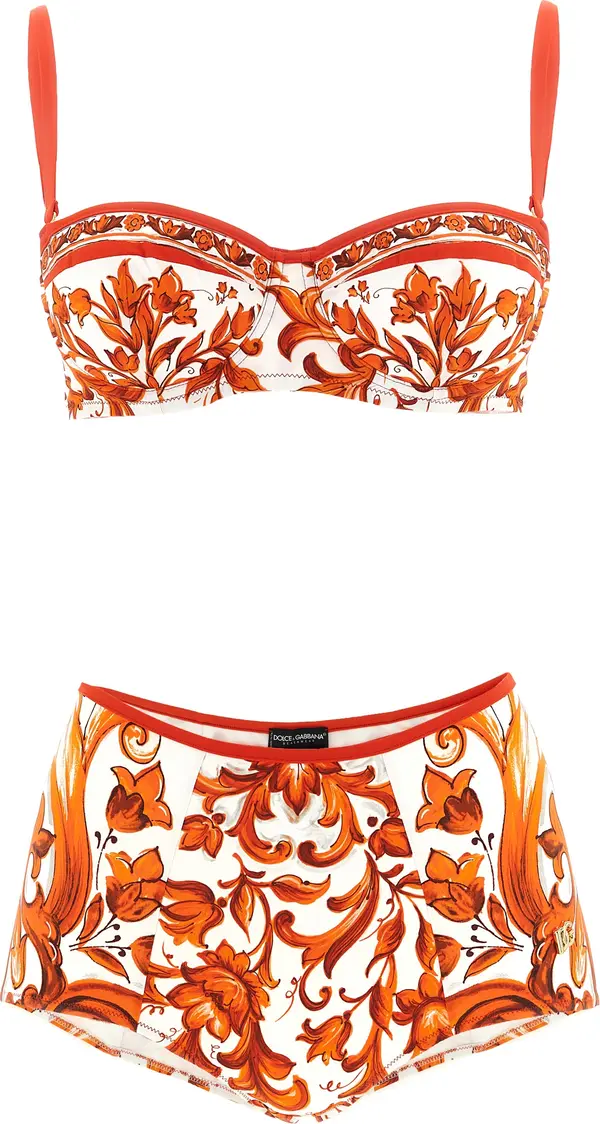 Orange Polyamide Bikini