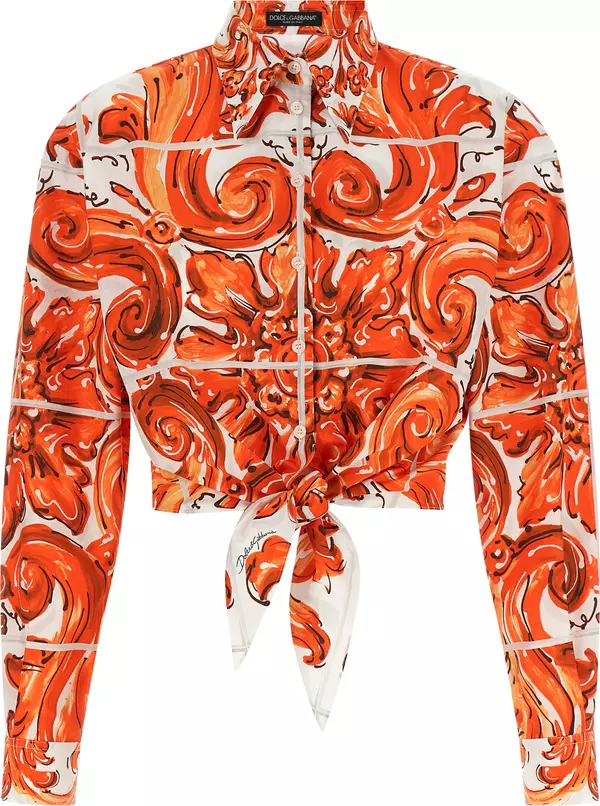 Orange Cotton Blouse