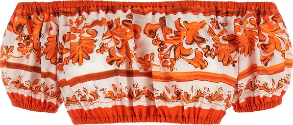 Orange Cotton Blouse