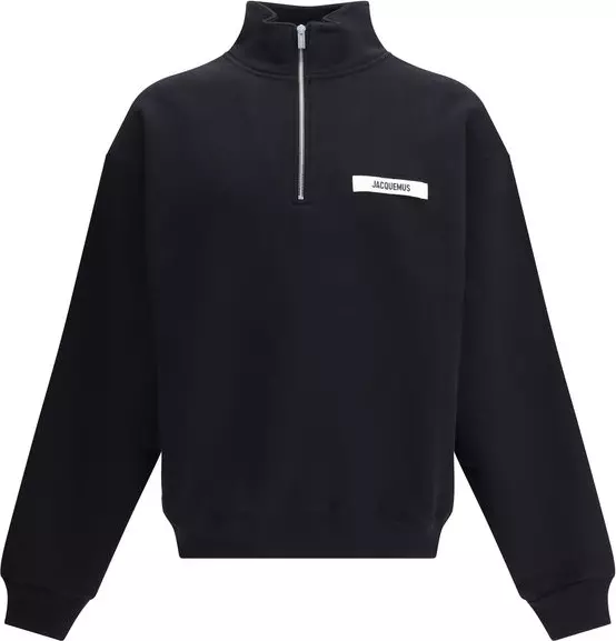 Black Cotton Sweatshirt