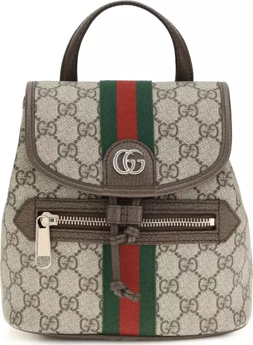 Beige Fabric Backpack