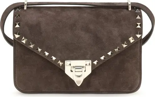 Brown Suede Leather Shoulder Bag