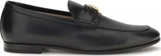 Black Calf Leather Bos Taurus Slip-On Loafers