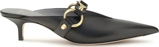 Black Calf Leather Bos Taurus Mules