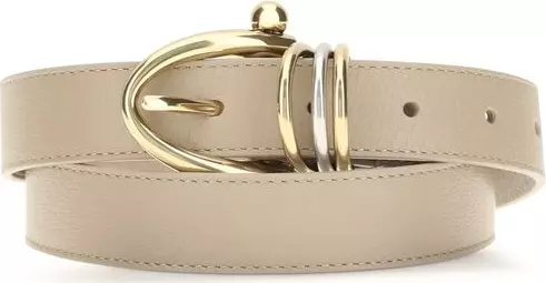 Beige Calf Leather Bos Taurus Regular Belt