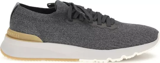 Blue Cotton Low Top Sneakers