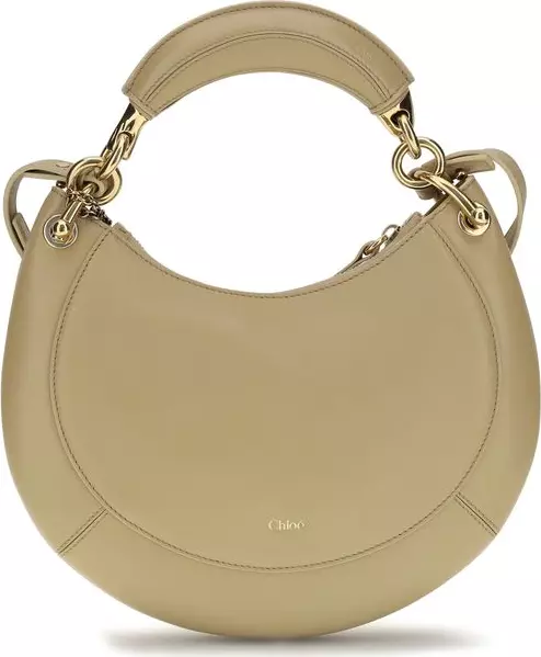 Beige Calf Leather Bos Taurus Shoulder Bag