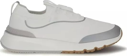 White Cotton Athletic Sneakers
