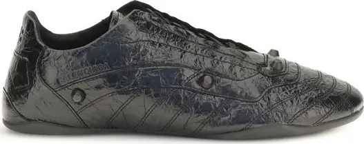 Black Calf Leather Bos Taurus Athletic Sneakers