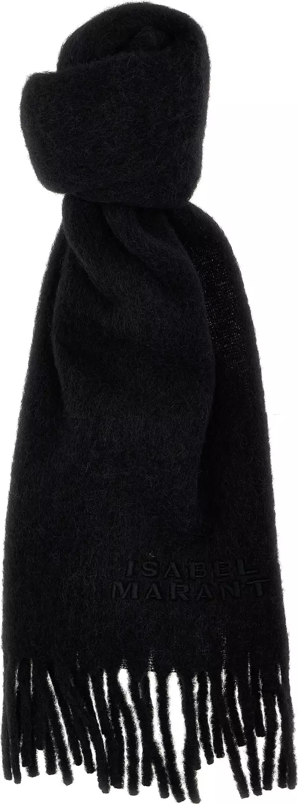 Black Alpaca Leather Scarf