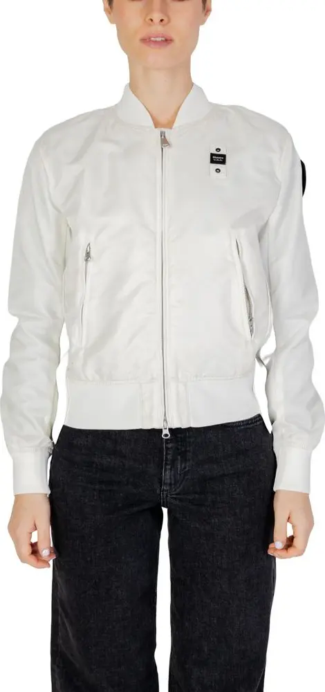 White Polyamide Bomber
