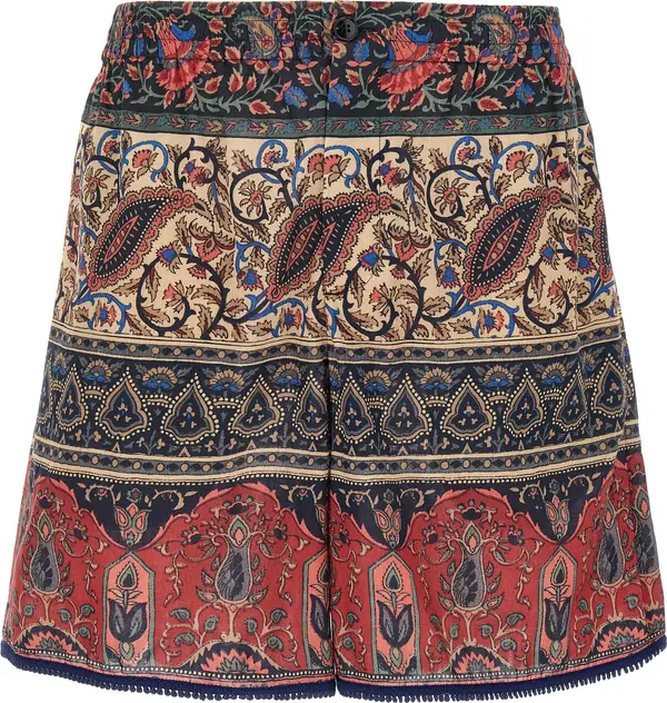 Multicolor Cotton Bermuda Shorts