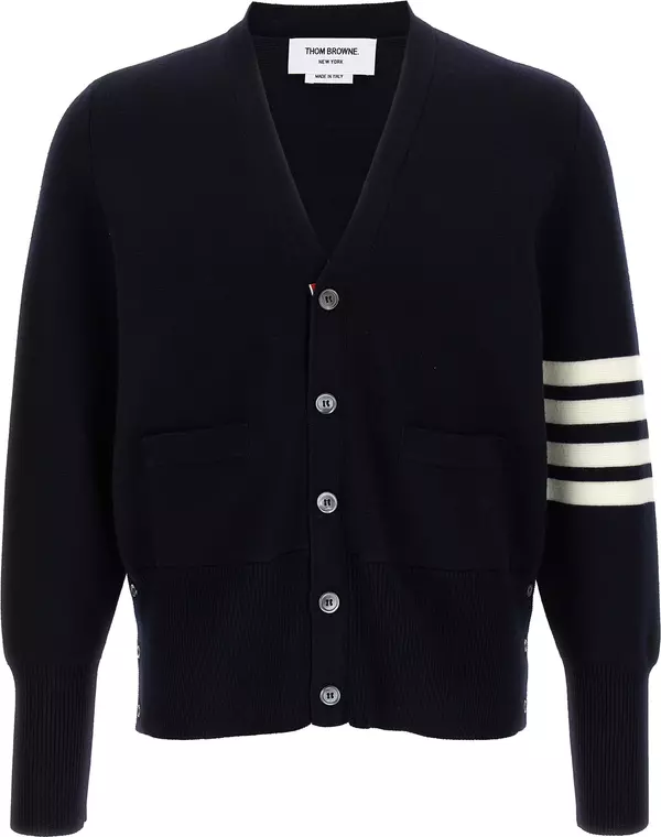 Blue Virgin Wool Cardigan