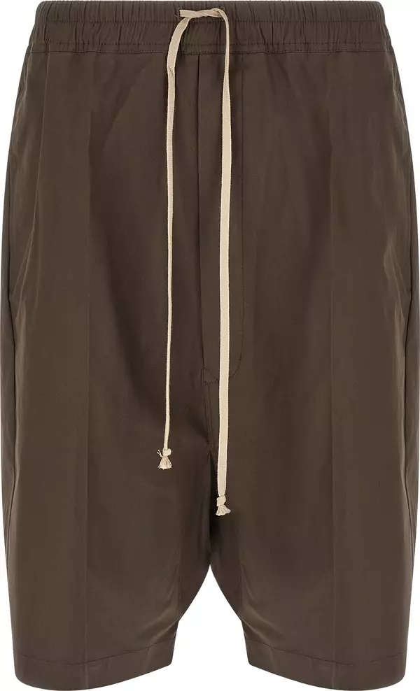 Brown Cotton Bermuda Shorts