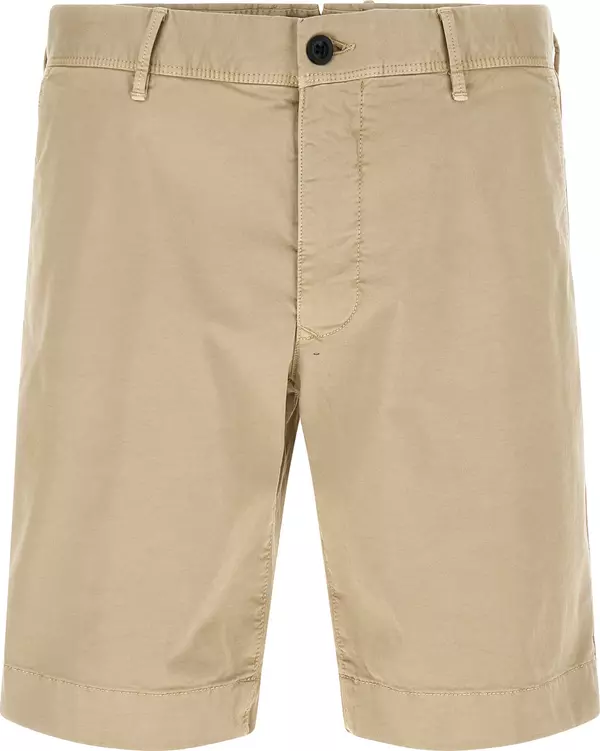 Beige Cotton Bermuda Shorts