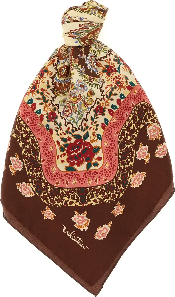 Brown Silk Foulard