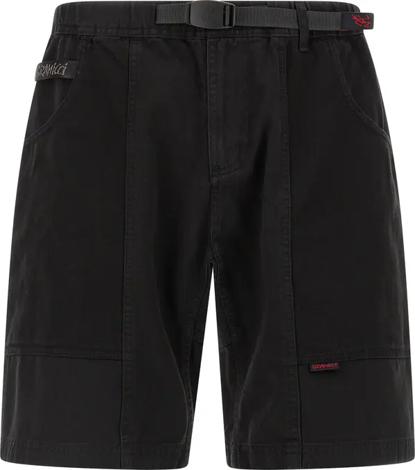 Black Cotton Bermuda Shorts