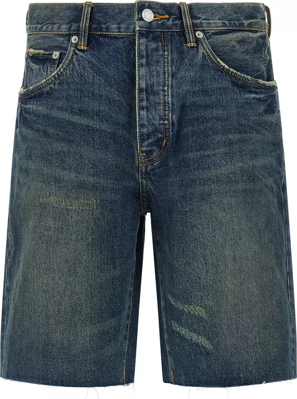 Blue Cotton Bermuda Shorts