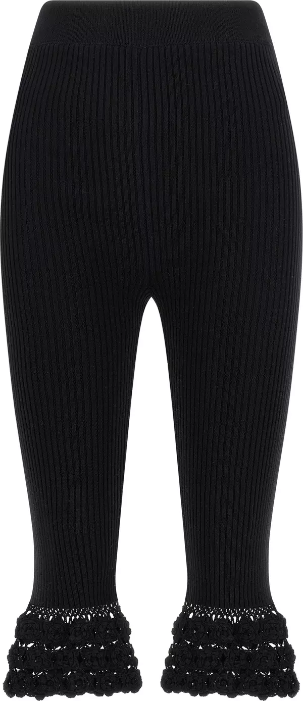 Black Organic Cotton Casual Pants
