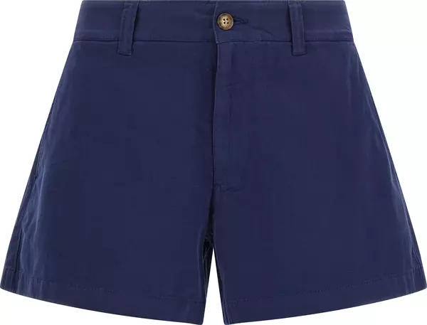 Blue Cotton Bermuda Shorts