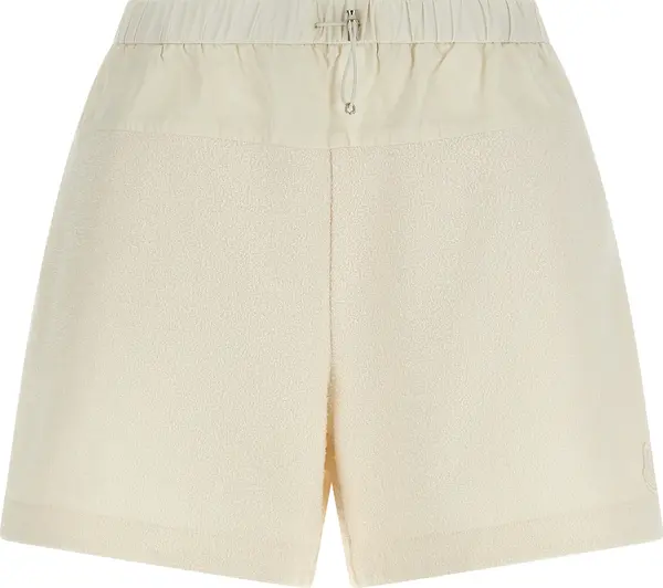 White Polyester Bermuda Shorts