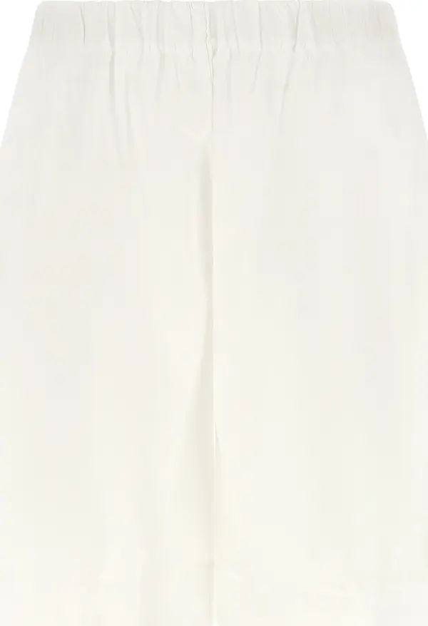 White Cotton Bermuda Shorts