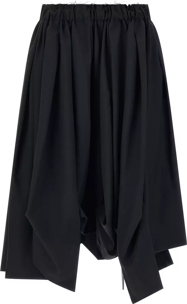 Black Wool Bermuda Shorts