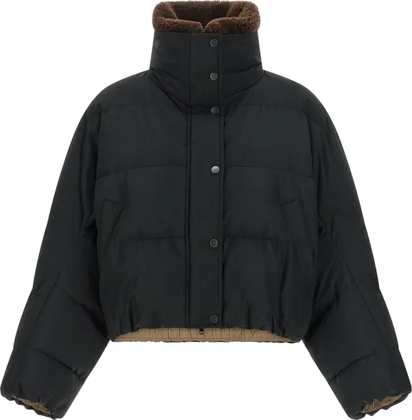Black Cotton Full-Length Jacket