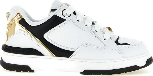 Bicolor Leather Low Top Sneakers