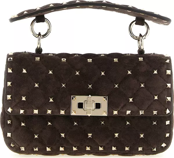 Brown Calfskin Shoulder Bag