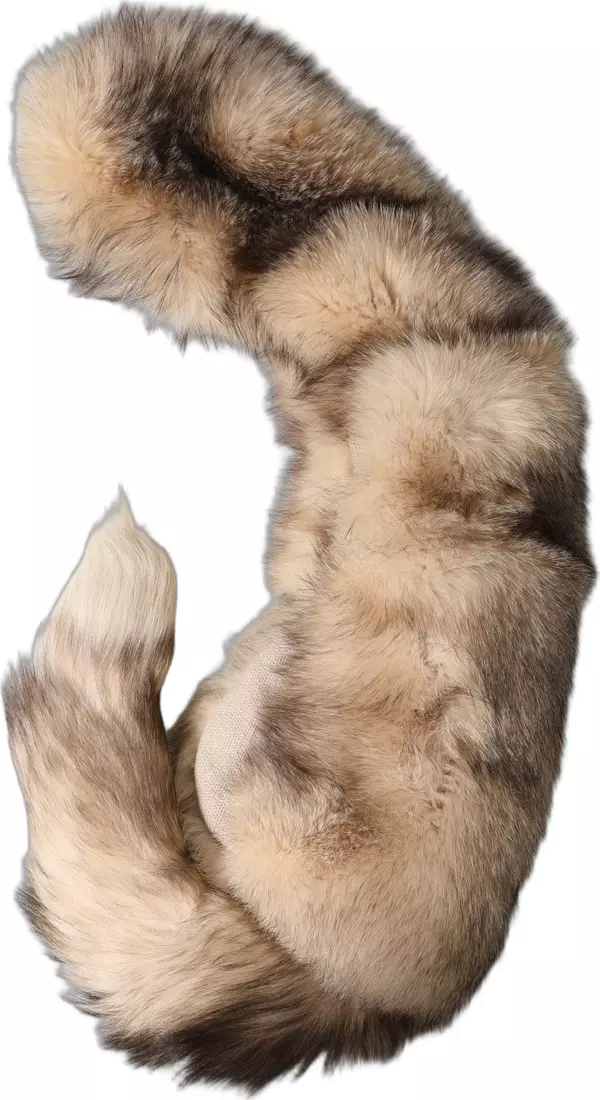 Brown Frost Fox Fur Neck Warmer Winter Scarf