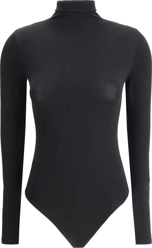 Black Cotton Bodysuit