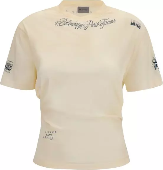 Beige Cotton T-Shirt