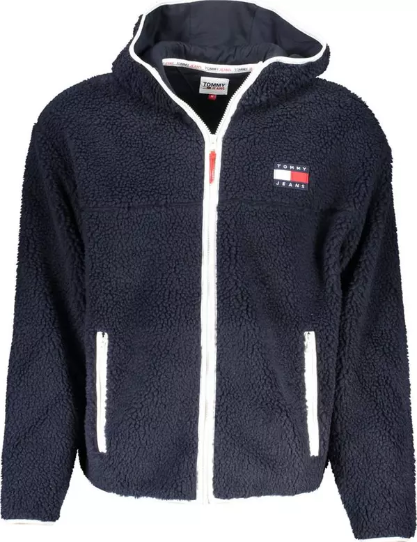 Blue Polyester Men's Jacket