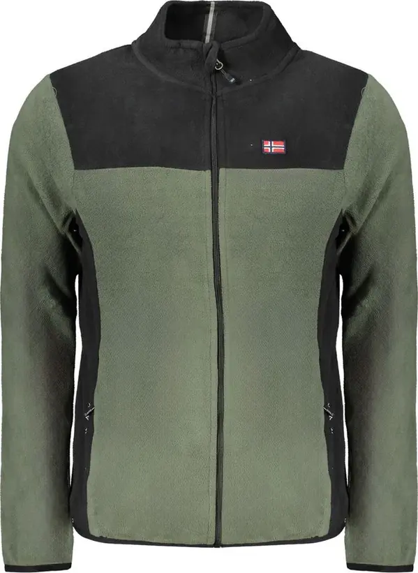 Green Polyester Men Sweater