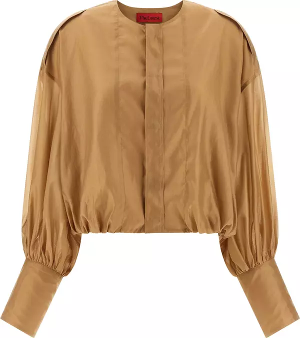Beige Lyocell Blouse