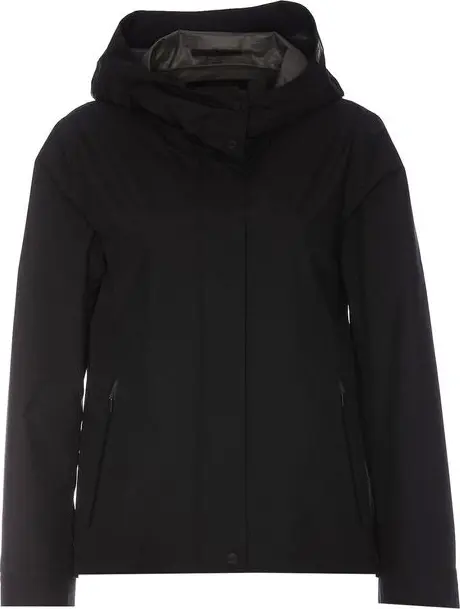 Black Polyester Shell Jacket