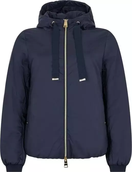 Blue Polyamide Full-Length Jacket