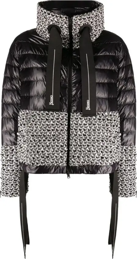 Black Polyamide Full-Length Jacket