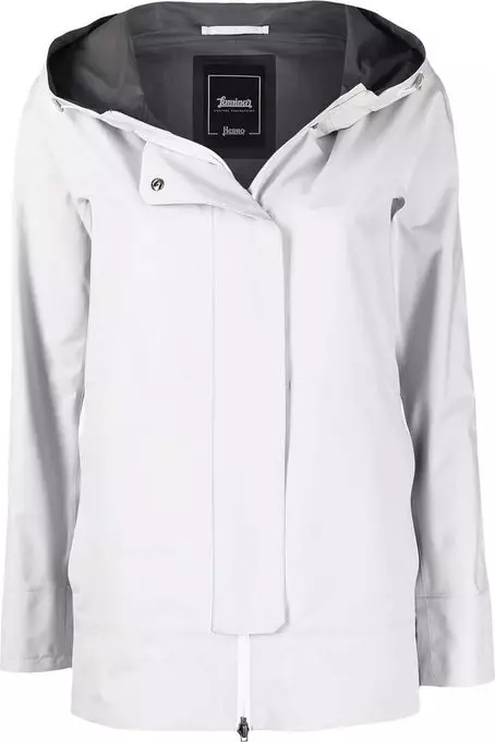 Gray Polyester Shell Jacket
