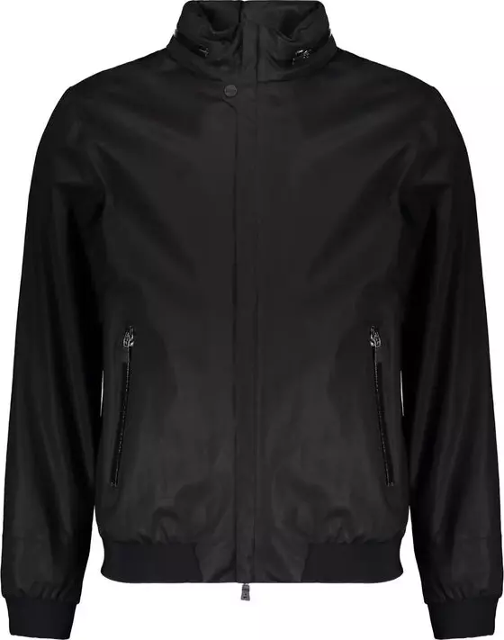 Black Cotton Full-Length Jacket