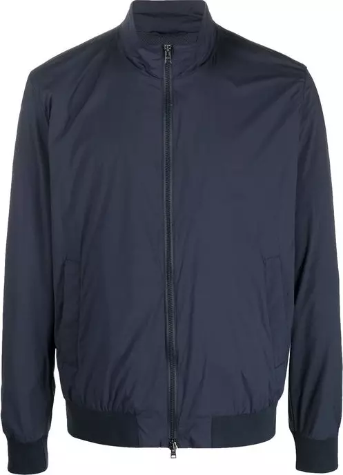Blue Polyester Bomber
